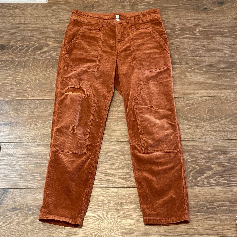PILCRO Corduroy Straight Leg Ankle Pants 28 - Picture 2 of 15